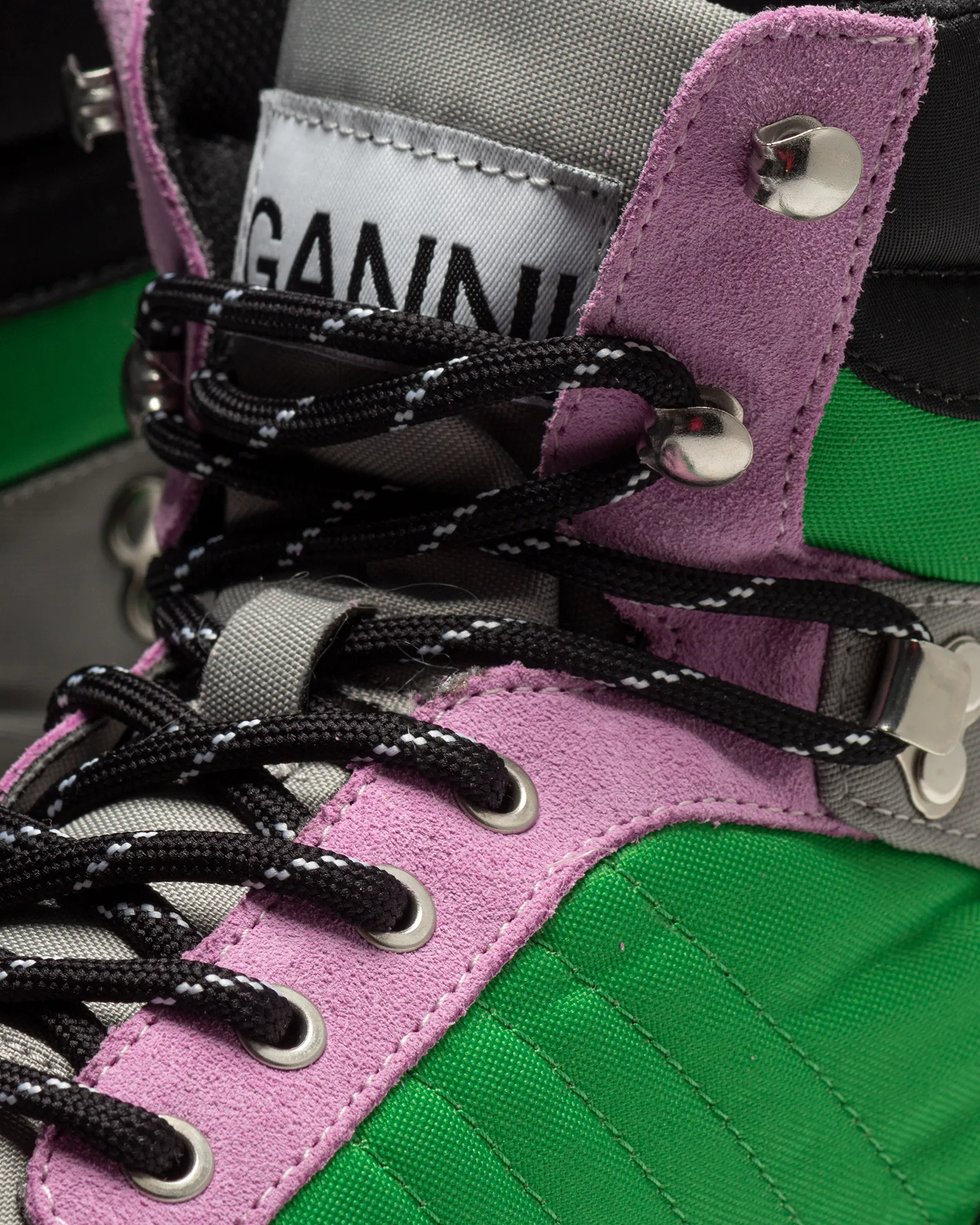Ganni Cleated Lace Up Hiking Boot