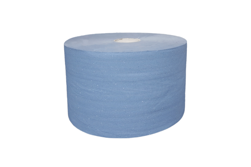 Industrie uierpapier zwaar 22cm x 360m 3 laags blauw