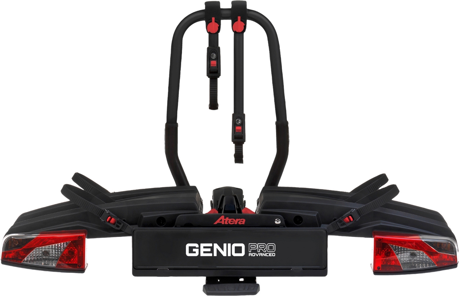 Atera Genio Pro 60 Advanced Fahrradheckträger für 2 Fahrräder rot, E-Bike geeignet