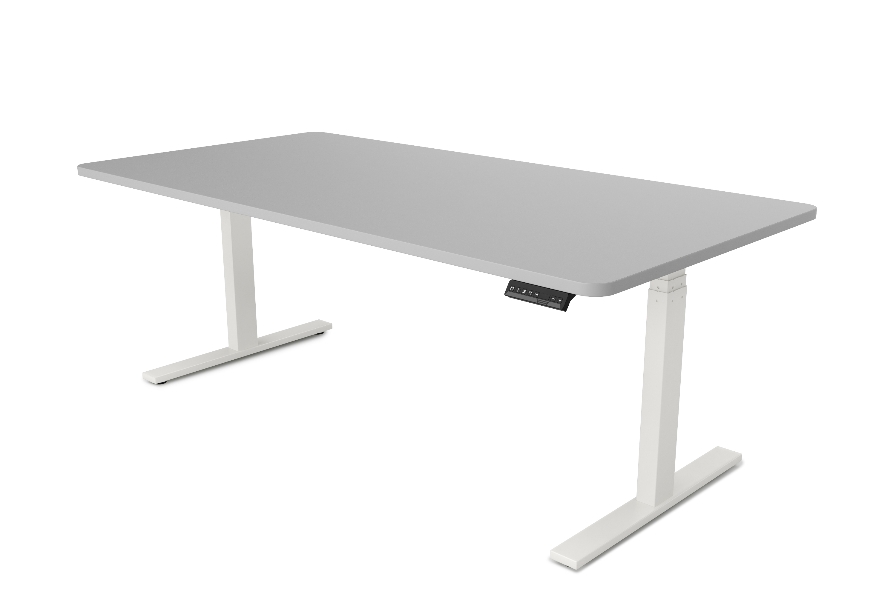 Stehpult elektrisch PREMIUM grau/weiss 180 x 90 cm
