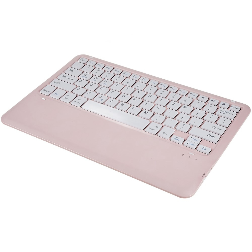 Samsung Galaxy Tab S8 Ultra Leder Tasche mit abnehmbarer Bluetooth Tastatur Keyboard   S-Pen Halterung (QWERTY) - Rosa