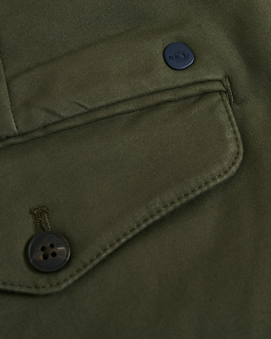 NN07 Scott Regular Fit Stretch Trousers Army Green