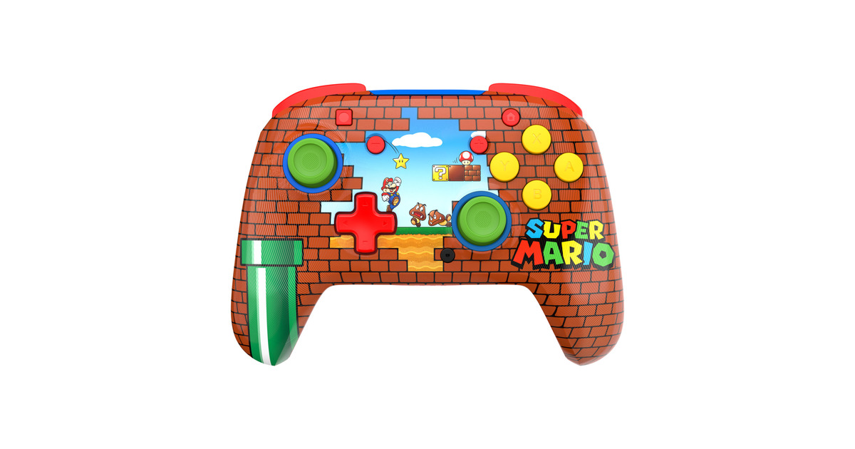Turtle BeachRematch draadloze gamingcontroller – Mario Bricks  (Rood/groen, Nintendo Switch, Nintendo Switch Lite, Nintendo Switch - OLED-model, Nintendo Switch 2)