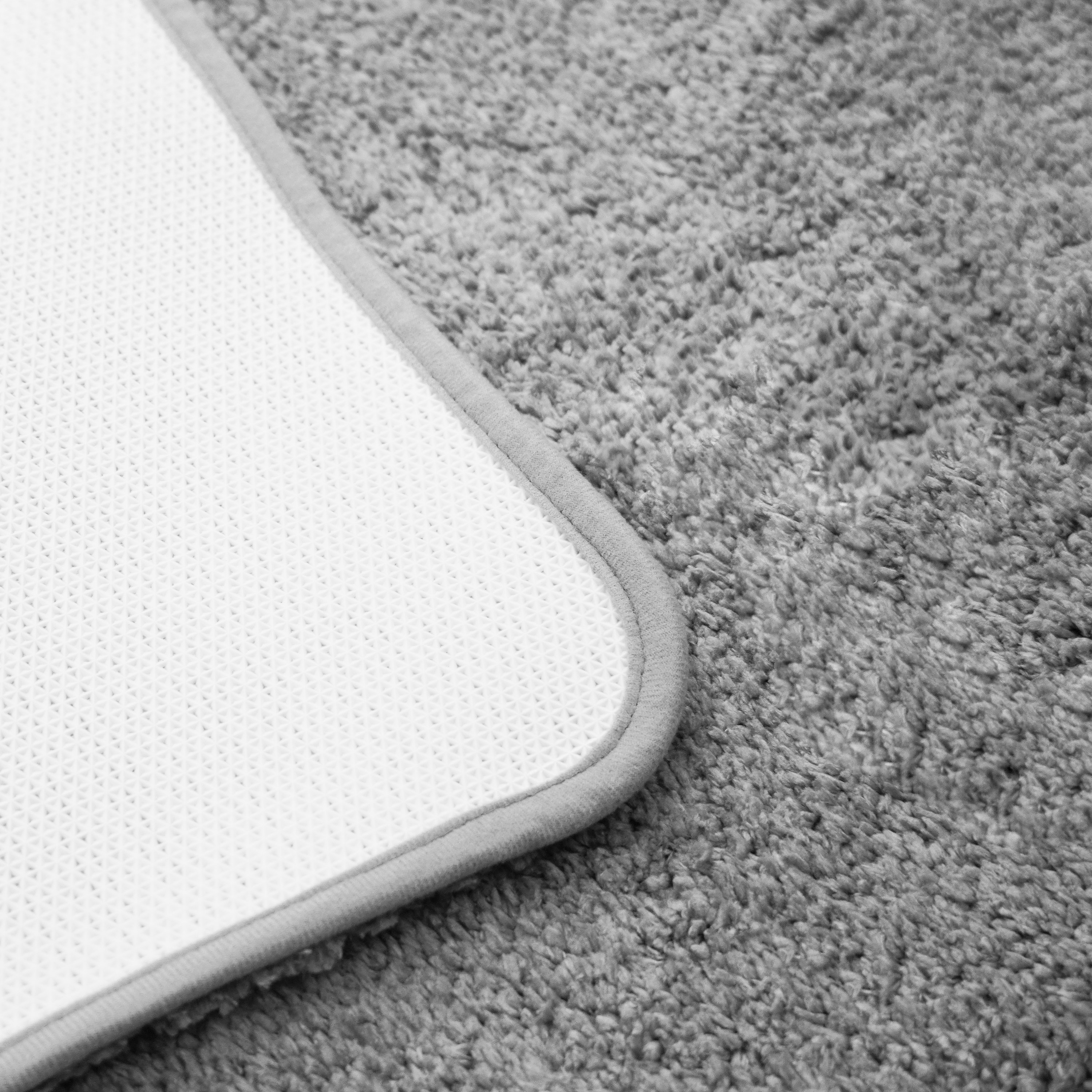 Badteppich Hochflor MERLE 70 x 120 cm grau