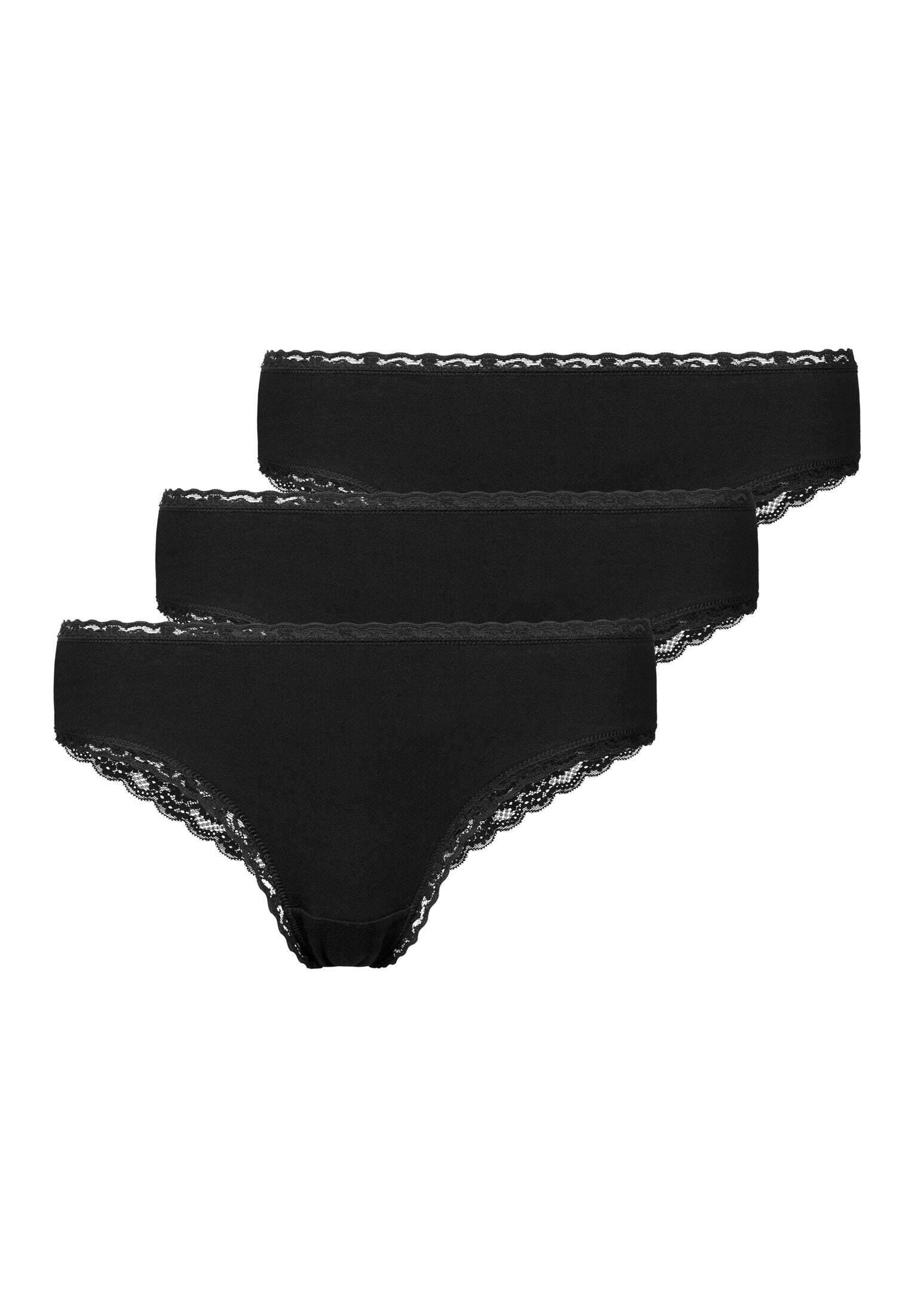 SNOCKS| Damen Brazilian Slips mit Spitze im 3er-Pack