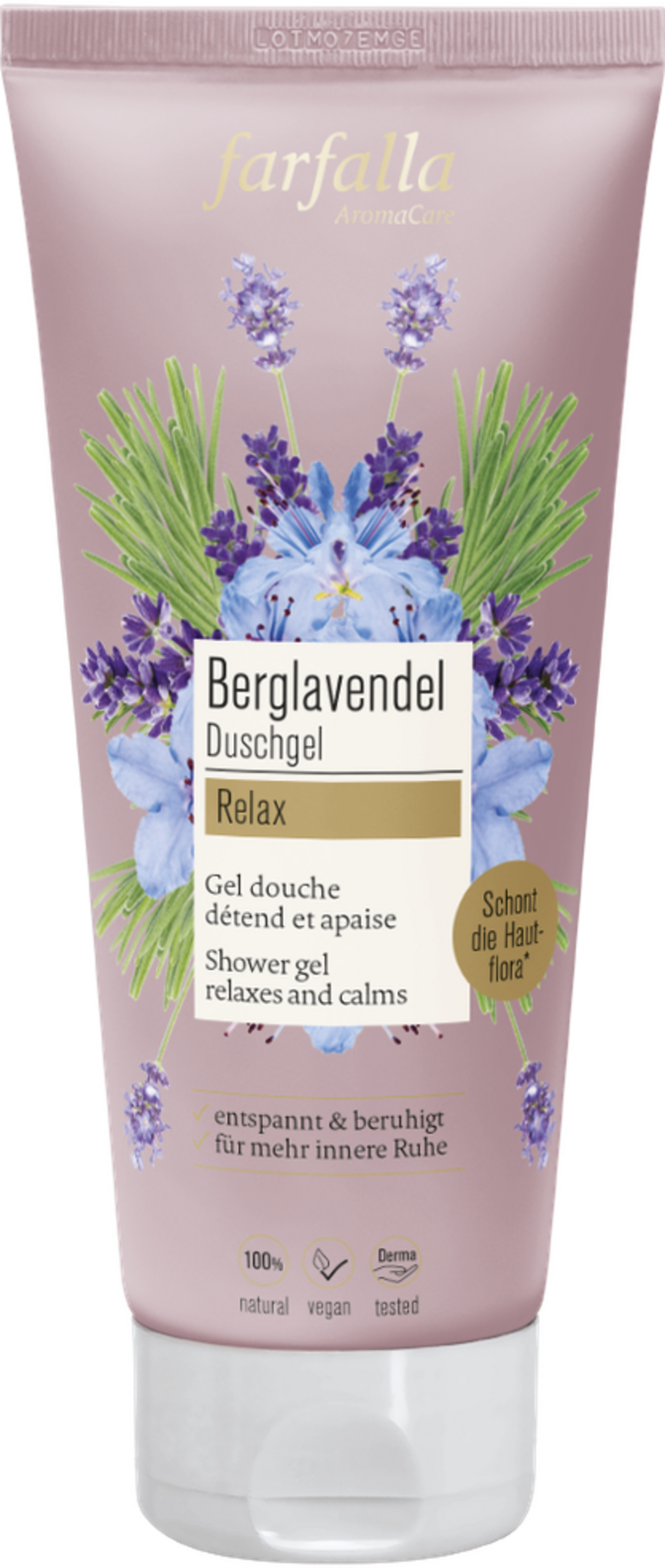 farfalla  Berglavendel Relax schön entspannt Duschgel, 200 ml