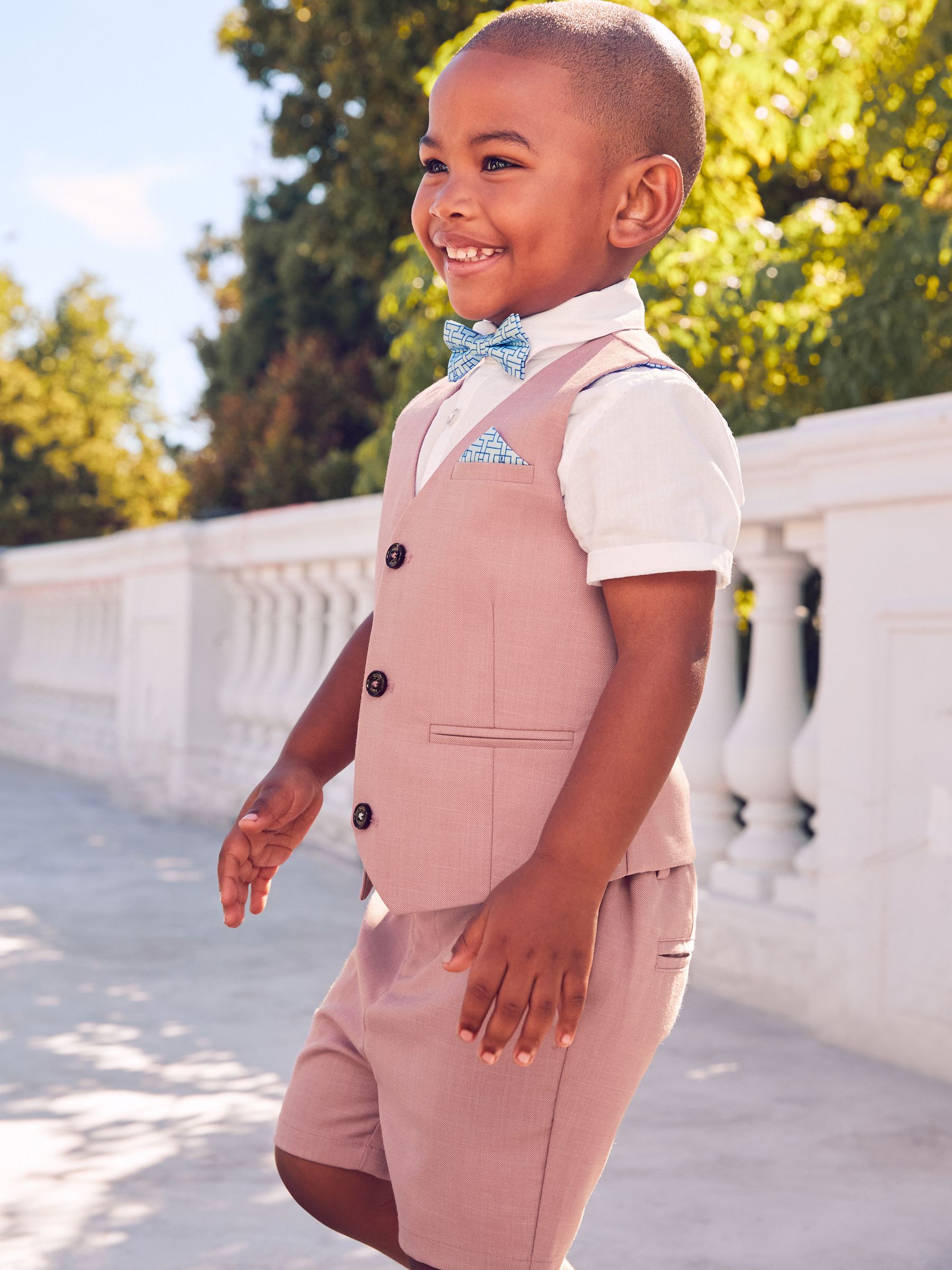 Baker by Ted Baker roze overhemd, gilet en short set