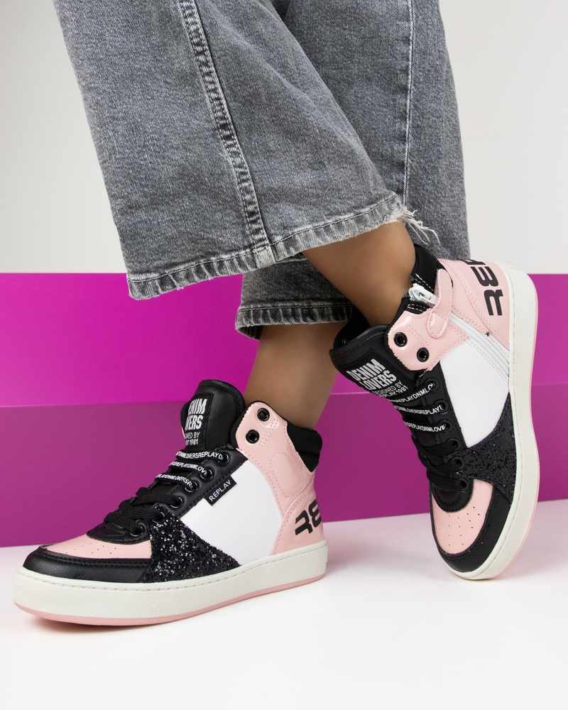 Replay Cobra 8 Hoge sneakers  - zwart