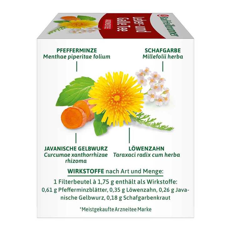 Bad Heilbrunner Tee Leber und Galle Filterbeutel, 8X1.75 g