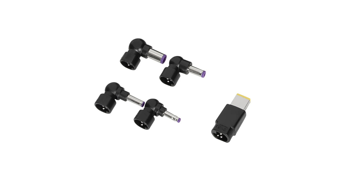 Targus90 W Legacy accessoireset (DC-kabel naar tip + 5 tips + opberghouder) adapter  (Zwart, voor Targus dockingstations)