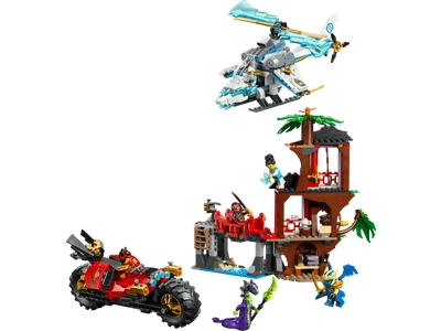 LEGO Ninjavoertuigen bij de boomhut (71857)