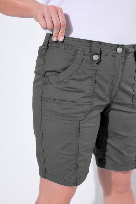 Cargo-Bermuda, Komfortbund, 4-Pocket-Schnitt, graphitgrau