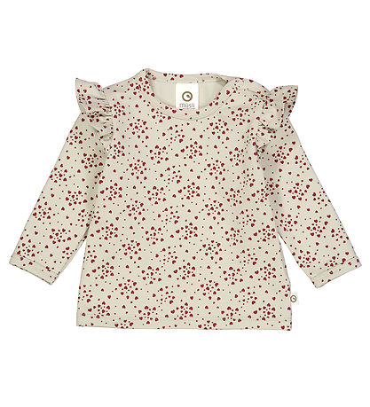 M?Slå Bluse - Love Frill - Soft Green/Cabernet