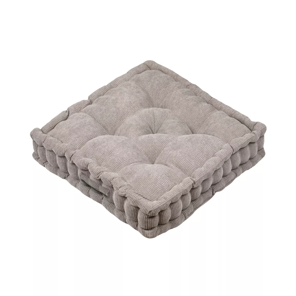 Coussin de sol carré velours (45 x 45 cm) Dandy Taupe