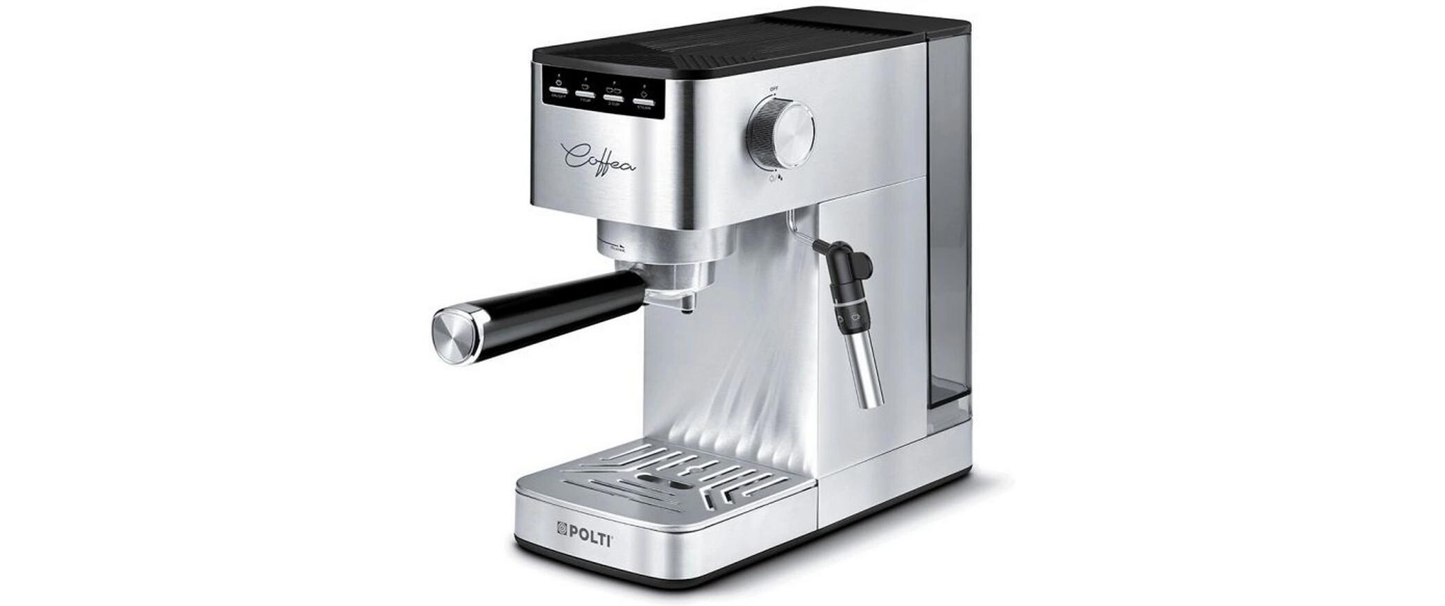 Siebträgermaschine Coffea P10S Silber<br>Manuelle Espressomaschine