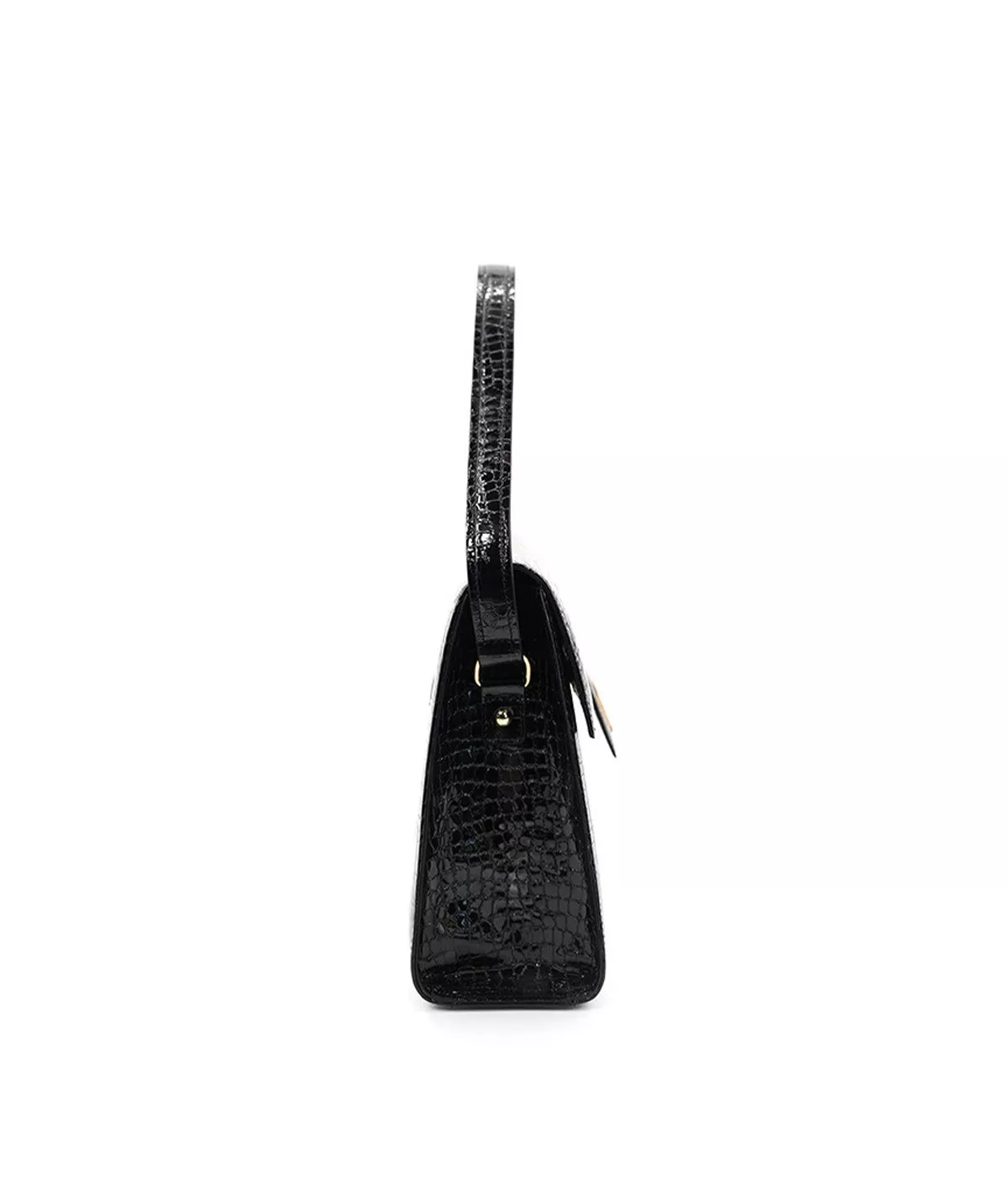 LE SAC FF35 CUIR FAÇON CROCO BRUN