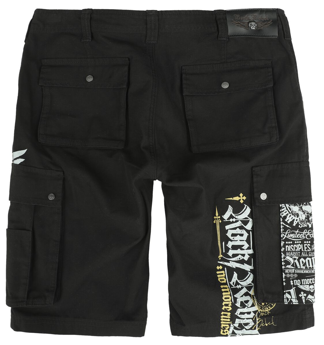 Short avec Boutons Crânes | Rock Rebel by EMP Short