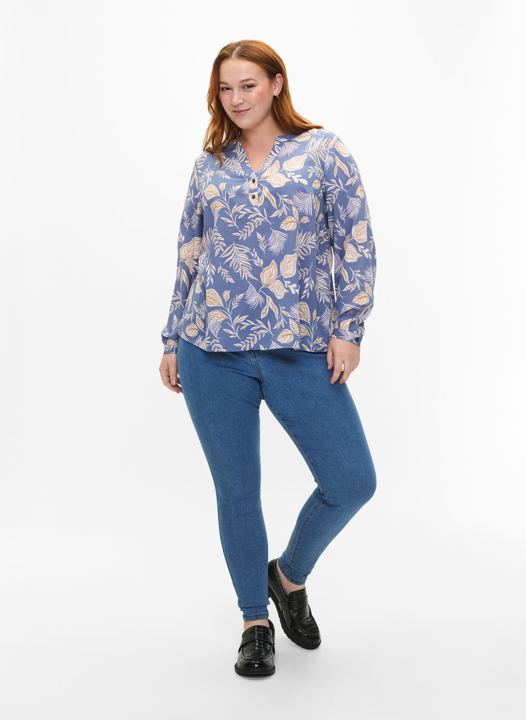 FLASH - Langærmet bluse med print