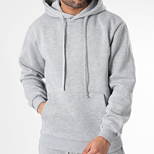 Ensemble Sweat Capuche Et Pantalon Jogging Gris Chiné