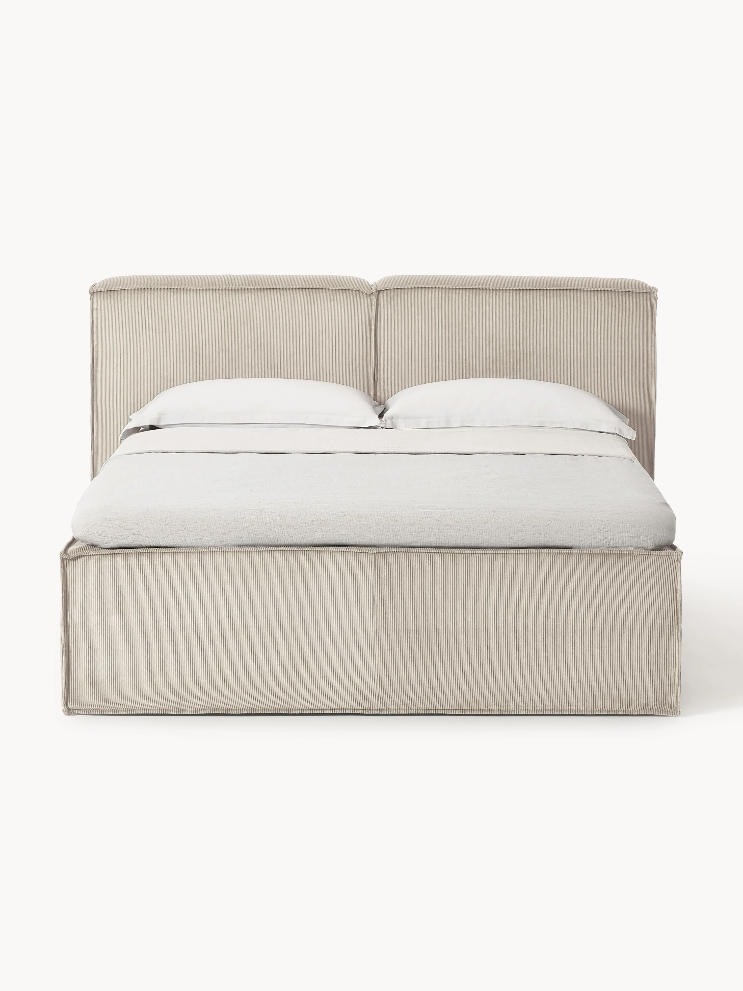 Corduroy boxspring bed Lennon