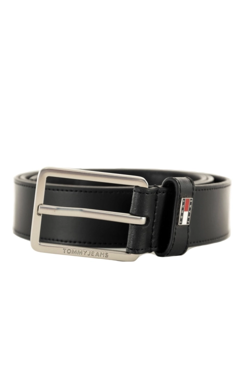 Ceinture tommy jeans elevated flag bds black