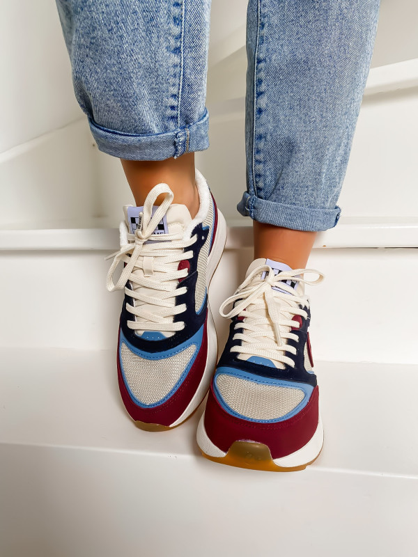 No Name - POWER JOGGER Burgundy/Dove