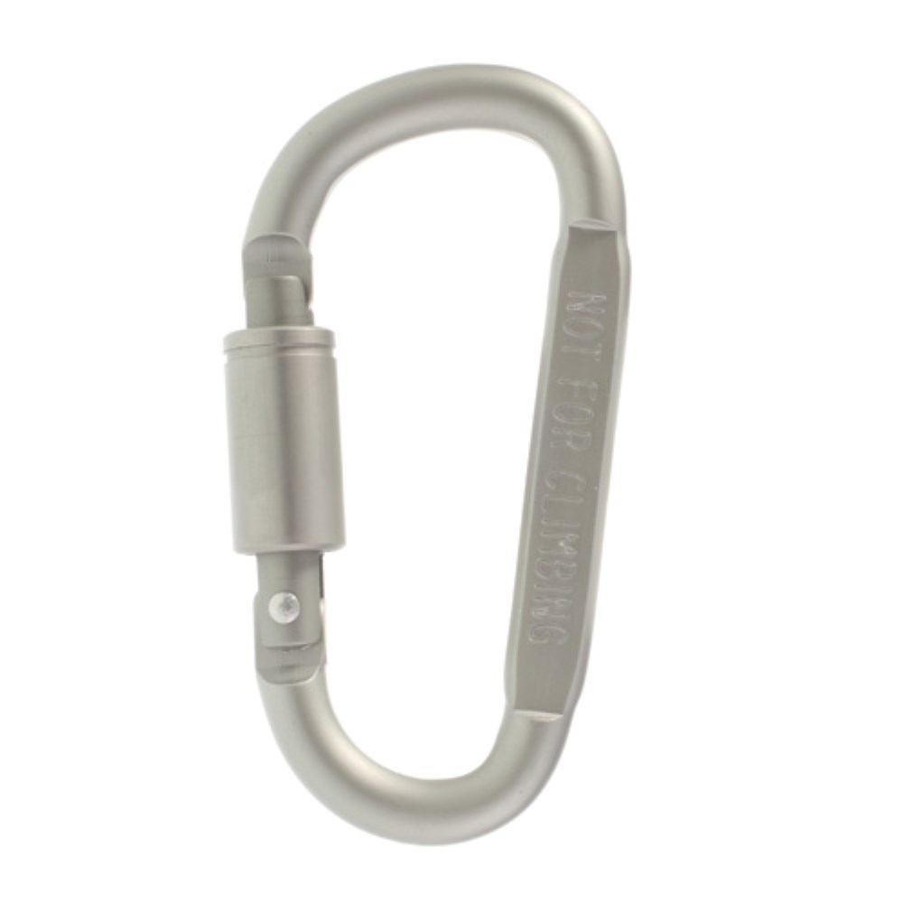 Aluminium Karabiner Haken Schnapp Kipp Haken   Schraubverschluss - Grau
