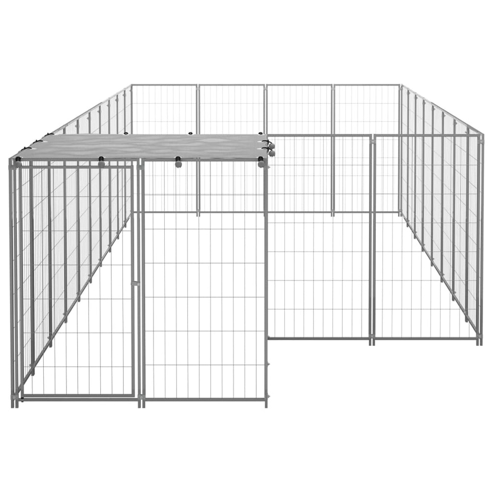 Chenil argenté 10,89 m² acier