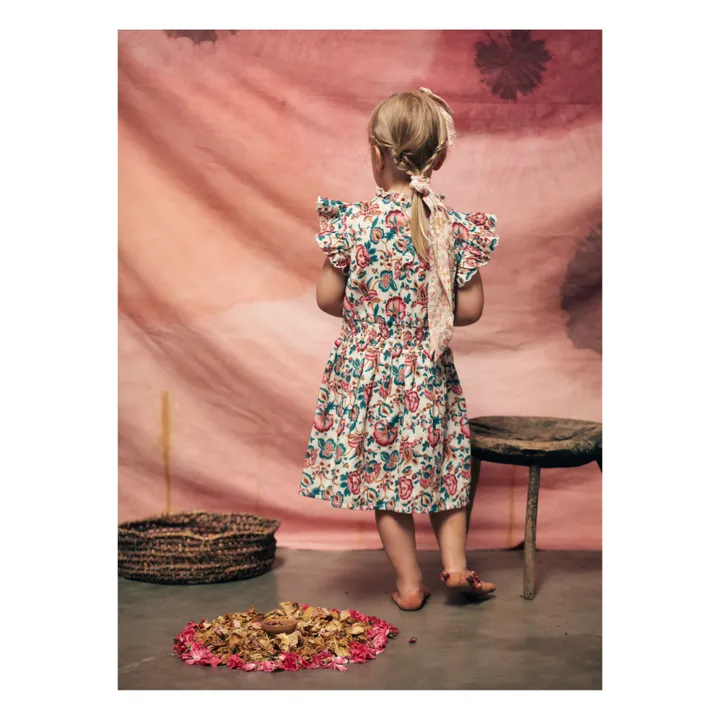 Louise Misha Robe Coton Bio Brodé Main Suzette | Ecru