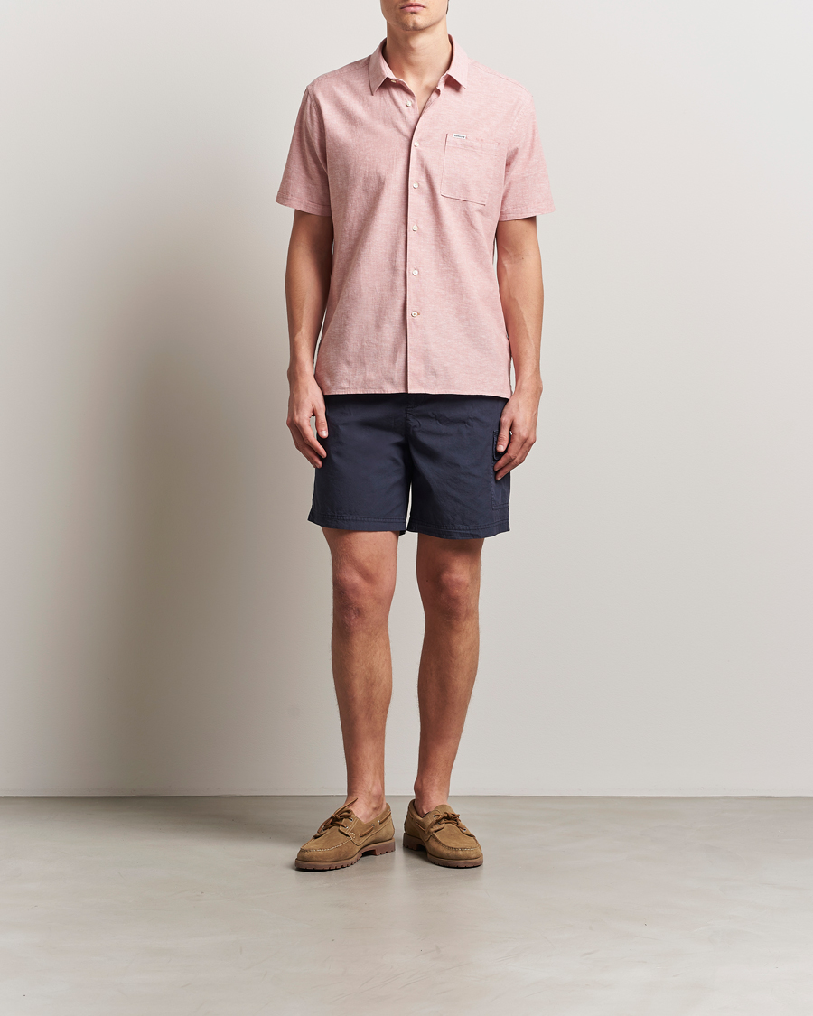 Barbour Lifestyle Nelson Short Sleeve Linen/Cotton Shirt Pink Clay