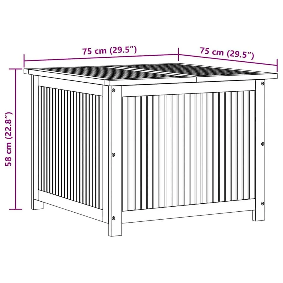 vidaXL - Tuinbox - Bruin - Acaciahout - 75 x 75 x 58 cm
