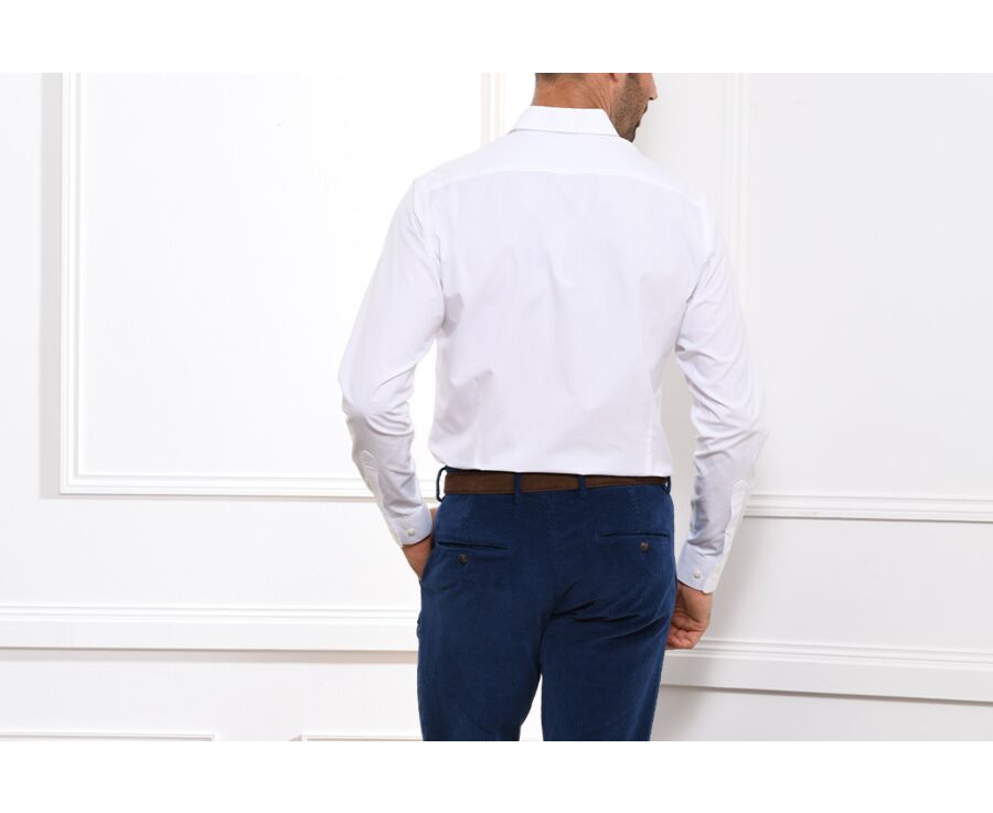 Chemise blanche coton popeline - Col français - LOUIS