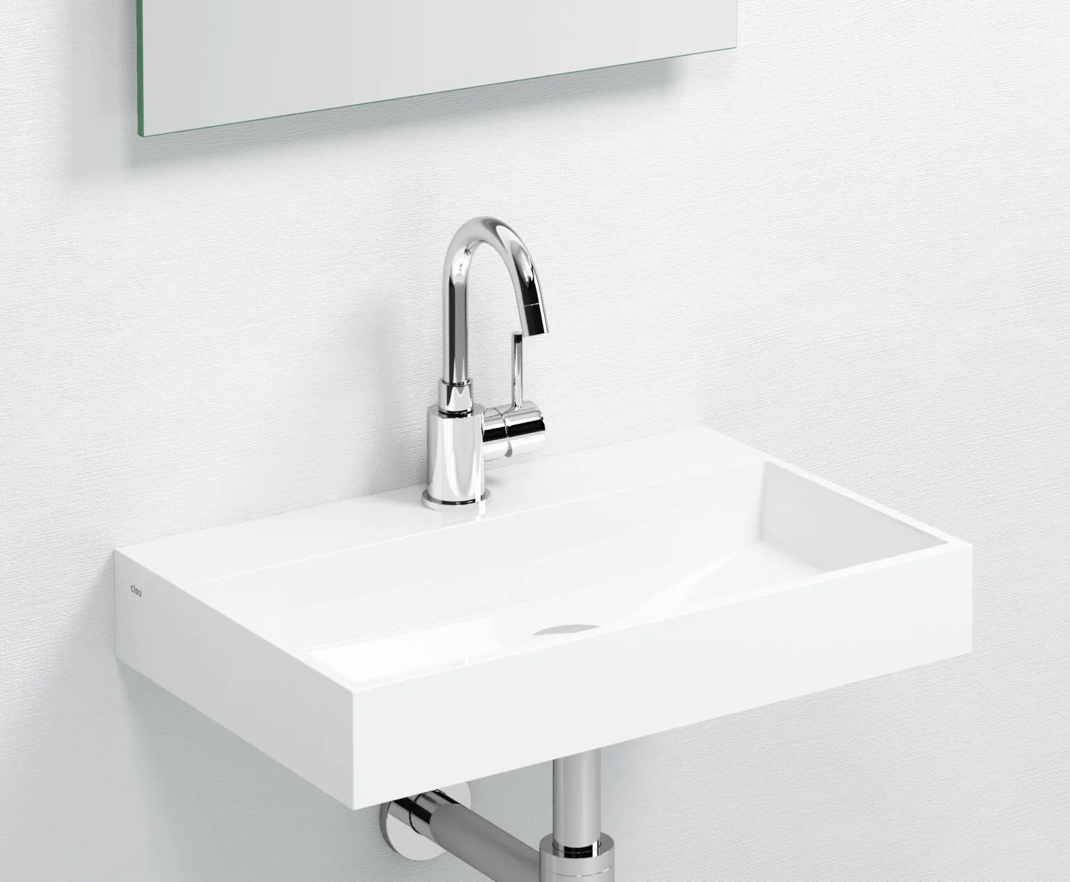Clou Xo wastafelkraan met draaibare uitloop type 1 chroom