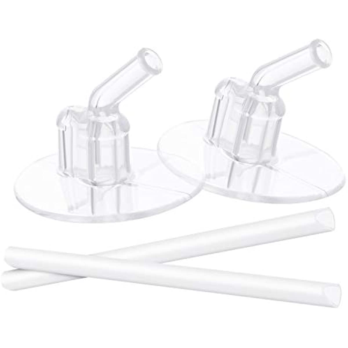 Conjunto de canudos de substitui&ccedil;&atilde;o para Foogo THRF401RS6 F401 Thermos Funtainer, 2 pacotes, tamanho &uacute;nico, transparente