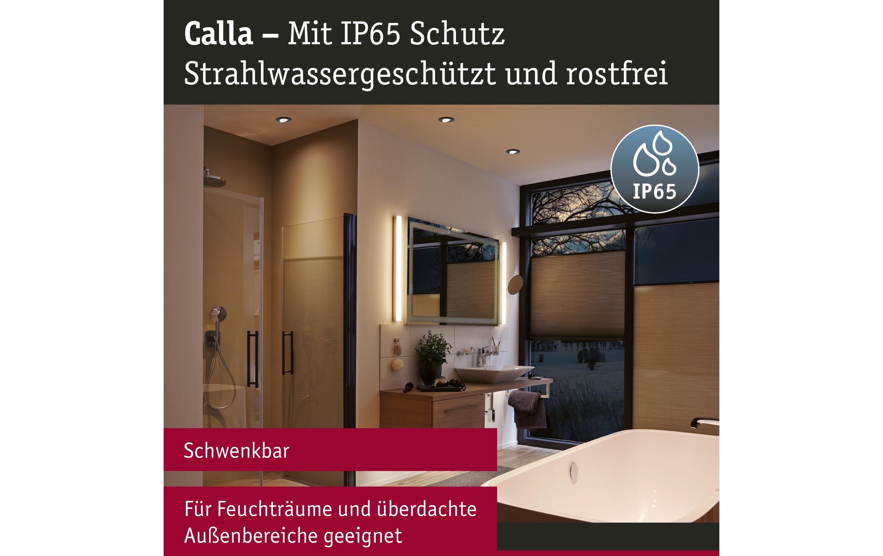Einbauleuchte LED Calla Basisset schwenkbar Schwarz<br>LED Einbaustrahler