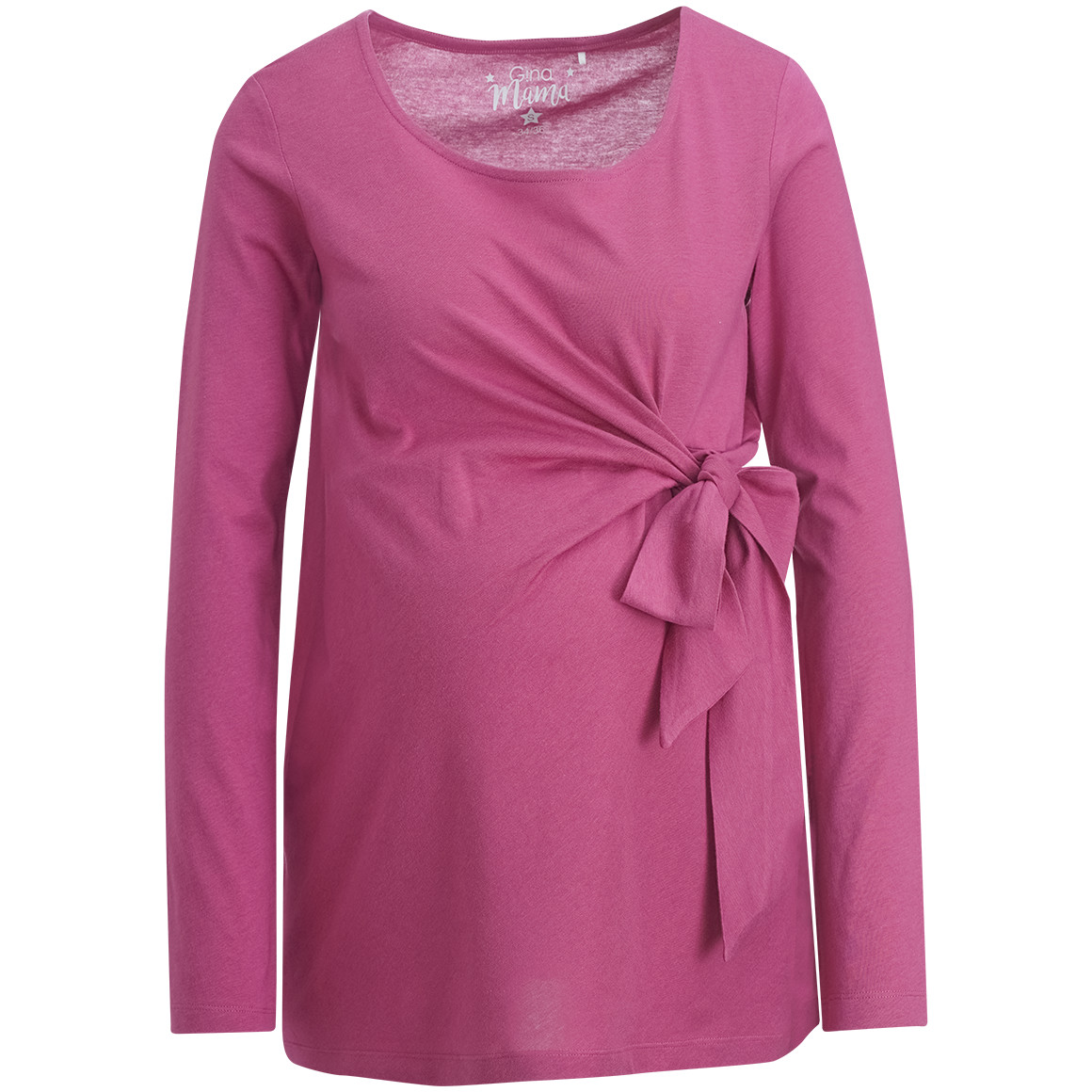 Gina Mama Damen Umstands-Langarmshirt mit Schleife beere