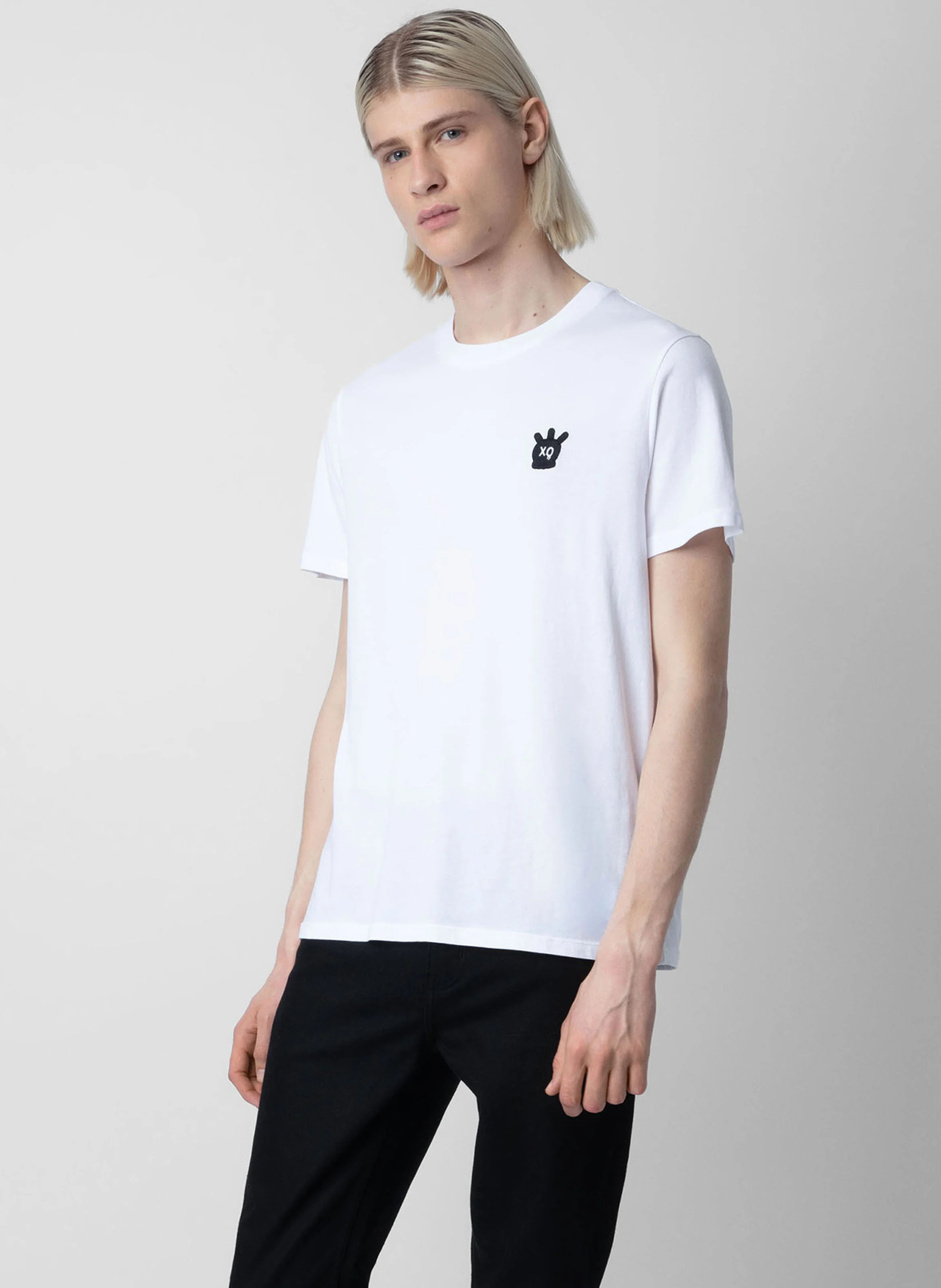 TOMMY - Tee-shirt col rond regular-fit en coton bio | Blanc