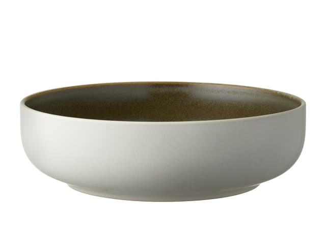 Studio Round Pastaskål Matte white/Matte moss