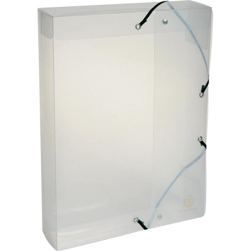 Boite de classement Exabox Dos 60mm Polypropylène Crystal - A4 - Cristal