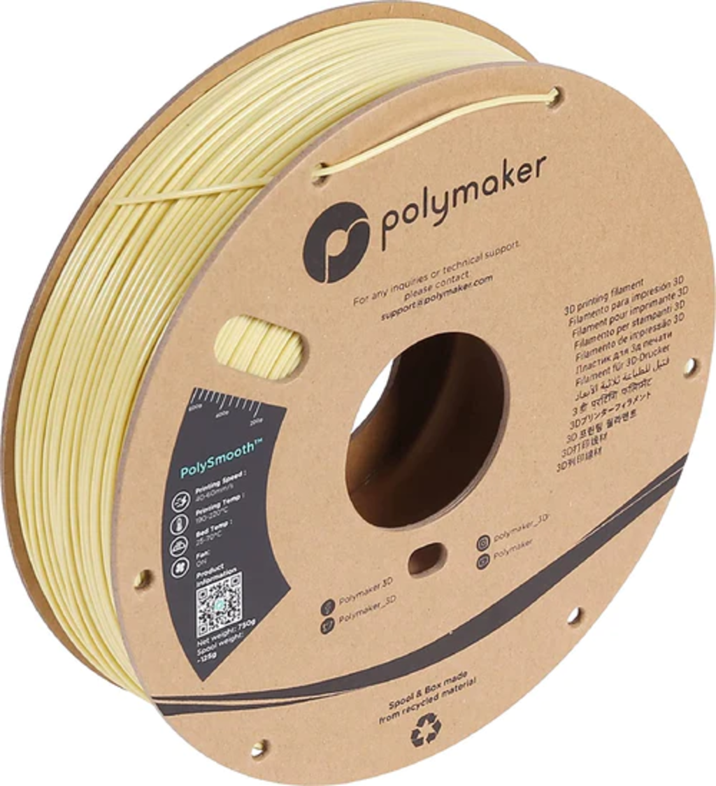 Polymaker  PolySmooth Sandstone Beige, 1,75 mm (750 g)    PVB basiertes Filament für glänzende Ideen ohne sichtbare Layer in Beige
