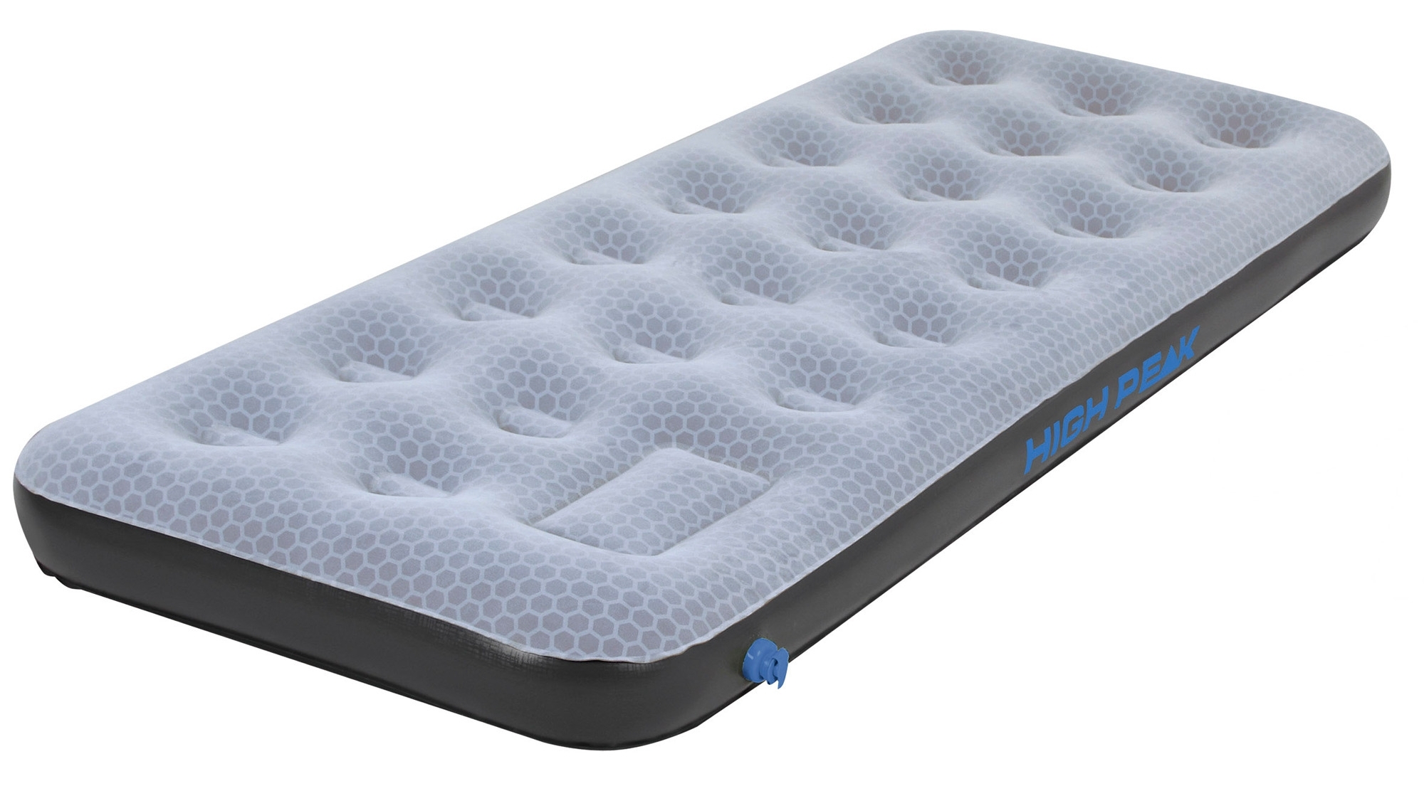 High Peak Comfort Plus Air bed Luftbett mit integrierter Pumpe 185 x 74 cm grau/blau/schwarz Single