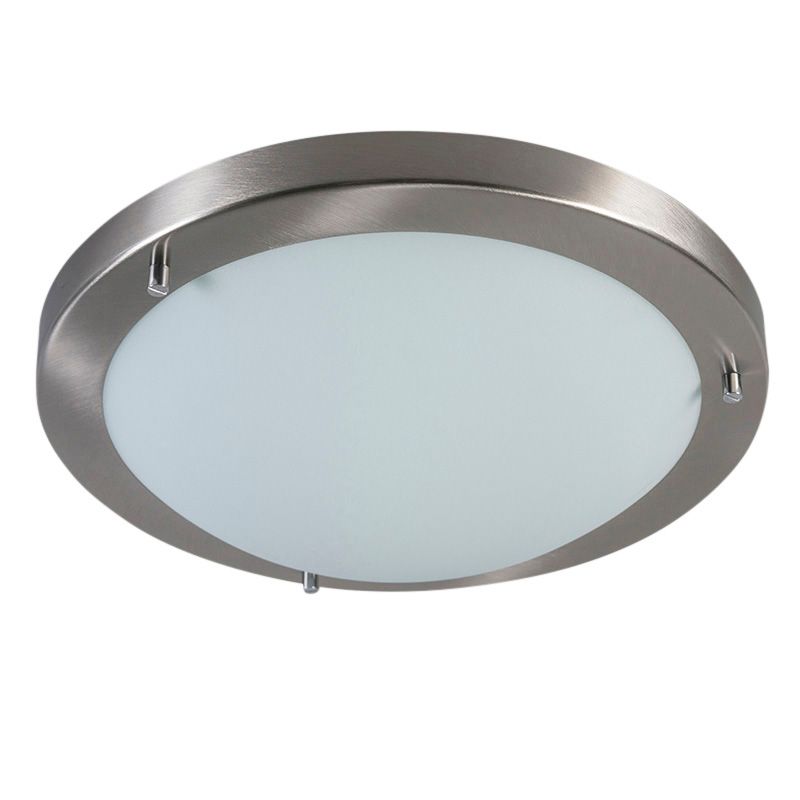 Moderne plafonnière staal 31 cm IP44 - Yuma