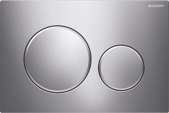 Geberit Sigma 20 drukplaat glans wit met gouden knoprand