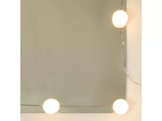 Coiffeuse avec lumières LED noir 90x42x132,5cm