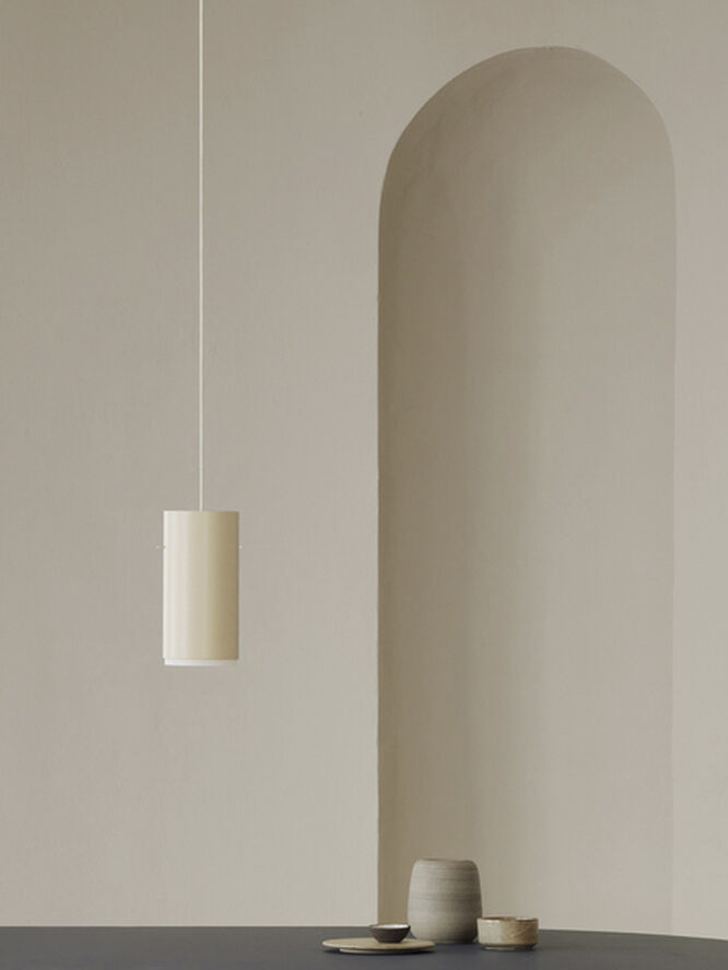 Moebe Tube Pendant, Beige, Large Beige