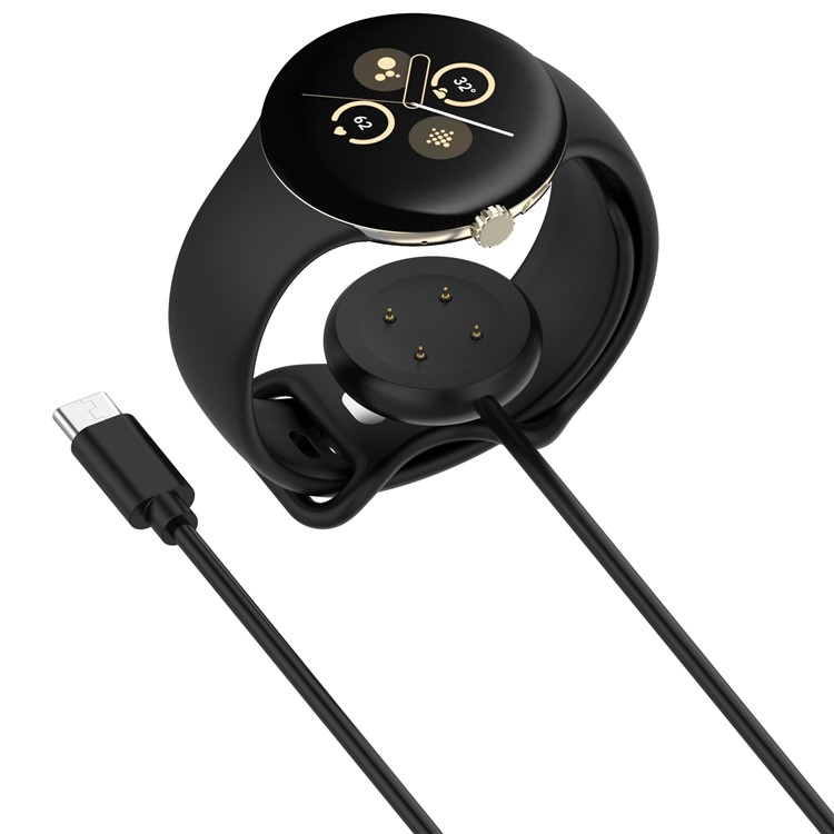 (1m) USB C auf Google Pixel Watch 2 Magnetisches Ladekabel - Schwarz