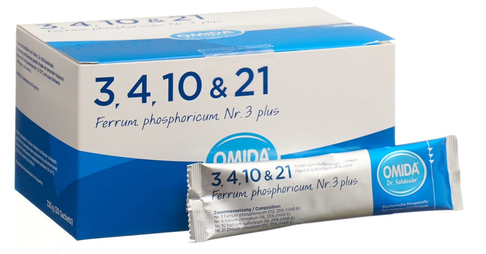 Omida Nr3 Ferrum phosphoricum plus Plv Btl 30 Stk