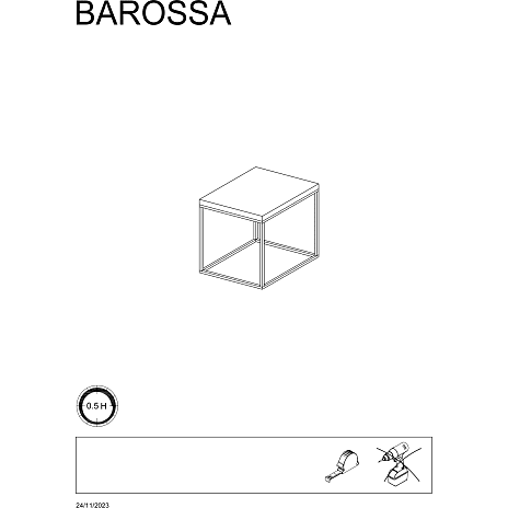 Barossa sofabord - sort