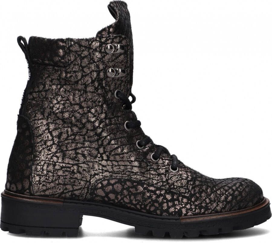 Giga G4039 Veterboots Laarzen Met Veters Meisjes Zwart