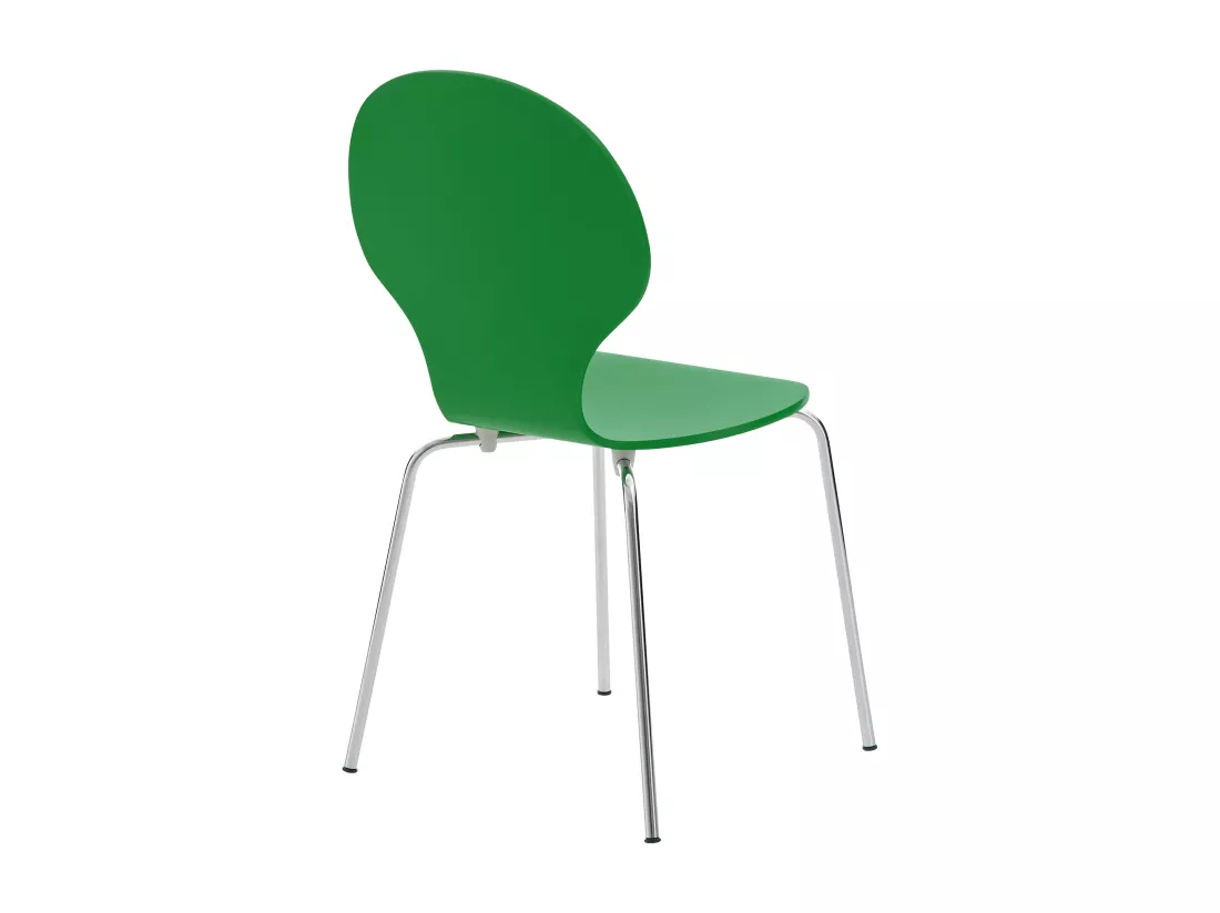 Lot de 16 Chaise de conférence - Bois - Vert - DIEGO